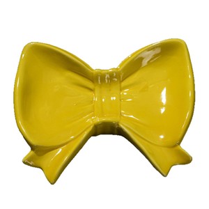 Creative Bow Shaped Ceramic <b>Soap</b> <b>Dish</b> Drainable Wall Mount Bathroom Decorative <b>Holder</b> Irregular Contemporary Design - Product Image 5