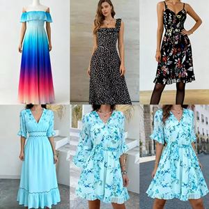 Stock de vêtements mixtes neufs pour femmes, mode été, vêtements en gros à bas prix, robe modèle Guangdong QZ-006 - Product Image 4
