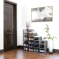 Organisateur de rangement pour chaussures, boîtes de rangement pour chaussures, boîtes à chaussures empilables en plastique magnétique