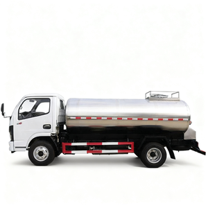 รถบรรทุกนม 5CBM รถบรรทุกเก็บและขนส่งนม Dongfeng ติดตั้งถังสแตนเลสเพื่อรักษาความสดของนม - Product Image 1