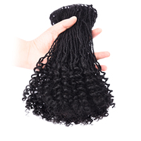 Extensions de cheveux Originea au crochet, Soft Locs, tissage simple, Sisterlocs, avec pointes bouclées, noir naturel, pour femmes