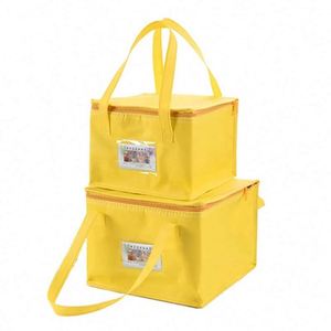 Sac isotherme portable personnalisé pas cher en non-tissé, grand format, imperméable, avec fermeture éclair et poche intérieure pour le déjeuner - Product Image 1