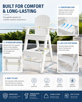 Chaise de sauveteur professionnelle pour piscine, siège de sauveteur réglable en hauteur (1,75 m - 2,1 m), support de sauveteur pour plage et complexe hôtelier