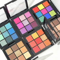 Palette de fards à paupières pour maquillage des yeux, produit de cosmétiques scintillants, 9 couleurs, vente en gros,