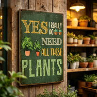 Panneaux en fer amusants pour jardin, décorations murales intérieures rétro pour les amoureux des plantes, résistants à l'eau, écologiques et résistants aux UV