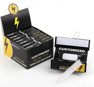 Tùy chỉnh cán giấy kingsize chưa tẩy trắng nâu ppaer 100% tự nhiên hữu cơ chậm tùy chỉnh logo của bạn - Product Image 1