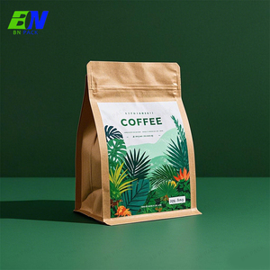 Emballage écologique en gros, 250g, vide, en papier kraft brun naturel, fond plat, résistant à l'humidité, haute barrière de lamination, pour pizza et salade - Product Image 6