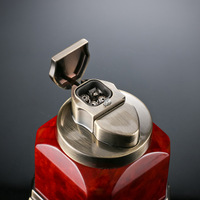 Briquet de bureau gonflable à quatre coups droits BCZ365-1, torche de soudage au butane premium coupe-vent