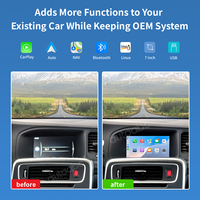 Lecteur multimédia Linux 7 pouces avec navigation pour Volvo, compatible Android Auto, interface CayPlay, Mirror Link et caméra de recul 360°