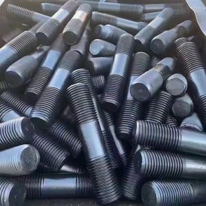 कस्टम स्टील पीतल स्टड बोल्ट हेक्स हेड मीट्रिक एम 10 आकार 100 मिमी 150 मिमी लंबाई कार्बन मिश्र धातु कार्बन स्टील रॉड - Product Image 3