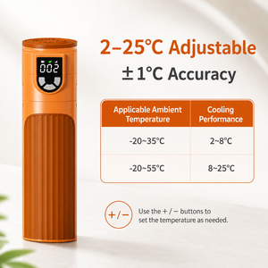 Boîte isotherme portable en aluminium pour le transport de vaccins, d'insuline et de glucose, avec thermomètre intégré, résistante à l'eau, pour usage alimentaire, 2-18°C - Product Image 4
