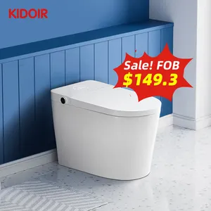Kidoir - Banheiro inteligente japonês moderno, peça única com tampa quente, com assento montado no chão, ideal para hotel, Kidoir - Produtos inteligentes