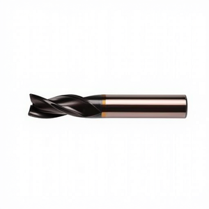 Fresa HSS-Co estándar Ttake TA1415 con recubrimiento TiAlN, helicoidal de 30 grados, corta para ranuras, 3 filos de corte, vástago Weldon - Product Image 2