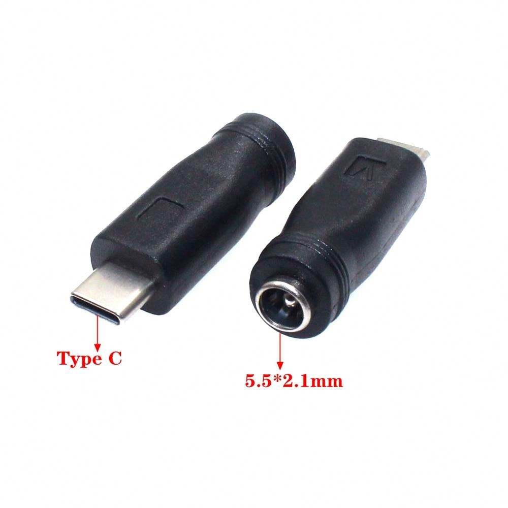 Straight Right Angle USB C Mini USB Micro USB Type C to DC Female  Socket Adapter DC Power Connector - Main Image