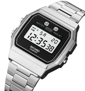 Relojes Hombre Skmei 1952 montres de luxe numériques en acier inoxydable hommes 50m de profondeur résistant à l'eau affichage sur le poignet - Product Image 1