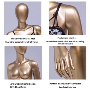 Mannequin Femme Grand Corps Galbé <span class=keywords><strong>Sous</strong></span>-Vêtements Modèle Fessiers Présentoir en Plastique avec Support Base en <span class=keywords><strong>Verre</strong></span> - Product Image 2