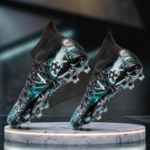 Zapatos de Fútbol Unisex para Niños, Suela TF para Césped Artificial, Transpirables, para Entrenamiento, Diseño de Partido de Fútbol Mundial - Product Image 4