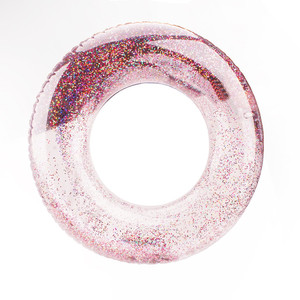 Inflatable Transparent Sequin Swimming Ring Round Adult Unisex Water Sports Float Environmentally Friendly PVC - Product Image 5