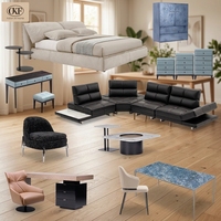 Canapé modulaire incurvé en tissu bouclé de qualité supérieure, canapé d'angle moderne avec structure en bois massif pour salon