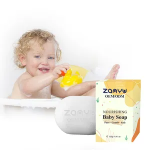 Özel etiket 125g katı besleyici bebek sabunu şampuan ve vücut yıkama bebek banyo sabunu çocuklar için