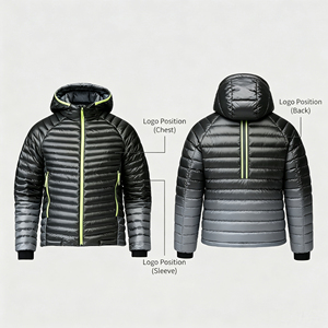 <span class=keywords><strong>Chaqueta</strong></span> Acolchada con Capucha para Hombre con Logotipo Personalizado, <span class=keywords><strong>Chaqueta</strong></span> de Plumón Brillante a Prueba de Viento para Invierno, <span class=keywords><strong>Chaqueta</strong></span> de Plumón para Hombre al por Mayor OEM - Product Image 4