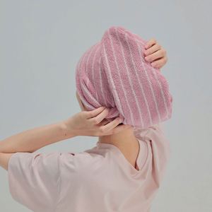 Serviette de séchage de cheveux en pur coton, absorbante, teinte en fil, style simple à fines rayures, nouveau modèle 2026, avec logo personnalisé - Product Image 6