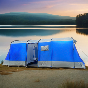 Wind Valley Luxury 8-Person Family Tent 4 Chambres Ultra-Léger Étanche 210T Polyester Abri Extérieur Pliant pour Événements Resorts - Product Image 1