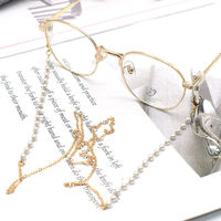 Offres Spéciales mode masque métal lunettes chaîne mode perle lunettes accessoires tenir pour lunettes