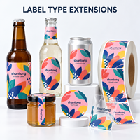 Étiquettes adhésives personnalisées imprimées pour aliments, impression couleur, découpe, finition mate, étiquettes en rouleau pour bouteilles de bière