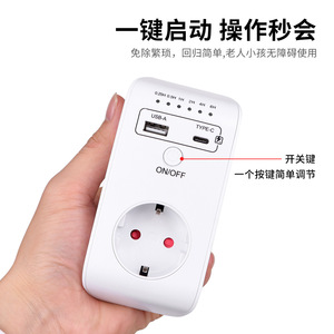 ตัวควบคุมเวลา Ud03 ที่ชาร์จติดผนังแบบ USB 18W พร้อมไฟ LED แสดงสถานะ ชาร์จเร็ว ช่องเสียบแท็บเล็ต ตัวตั้งเวลาอัจฉริยะ - Product Image 4