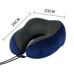 Custom Logo Memory Foam Travel Neck - Comfortable U Shaped Airplane Pillow for Promotional Gifts - Product Image 3