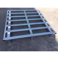 Palette en acier galvanisé robuste pour chariot élévateur, stockage de marchandises, protection contre l'humidité, logistique, panneau de support, palette en métal avec impression d'écran