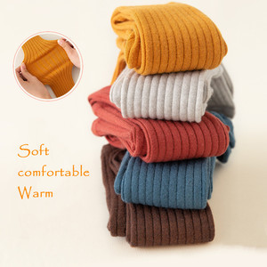 Nuovi Leggings per bambini caldi in lana spessa <span class=keywords><strong>a</strong></span> <span class=keywords><strong>righe</strong></span> verticali in tinta unita <span class=keywords><strong>collant</strong></span> in cotone invernale per ragazze - Product Image 2