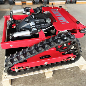 Petite tondeuse à gazon sur chenilles, essence, 4 temps, autopropulsée, lame rotative professionnelle, éjection arrière - Product Image 1