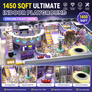 Custom Size <b>Indoor</b> Playground with <b>Slide</b> for Basement Garage Commercial Conversion - Product Image 1