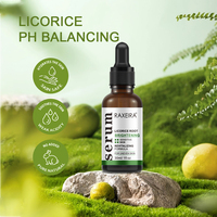 Sérum original de marque privée à l'extrait de réglisse apaisant éclaircissant et équilibrant le pH pour le visage