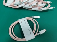 Câble de charge rapide Type-C en nylon rose Pd20w avec conducteur en cuivre composite pour téléphones mobiles IOS/Android