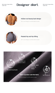 Mono de Yoga ajustado de realce de glúteos de melocotón de secado rápido para mujer desnuda, mono deportivo con diseño de entrenamiento moldeador de espalda - Product Image 6