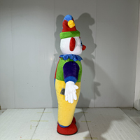 Costume de mascotte de clown de cirque gonflable en peluche, costume de personnage de dessin animé coloré, pour défilé, carnaval, spectacle de cirque