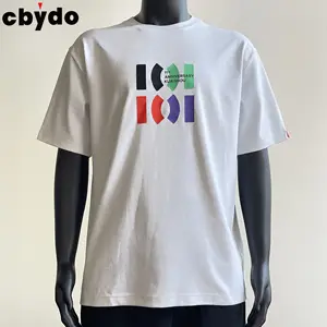 I produttori di abbigliamento OEM magliette personalizzate con logo del marchio stampato pesante plus size unisex casual maglietta bianca per gli uomini