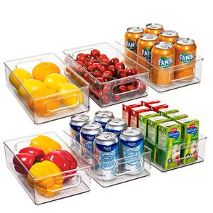 Market Union New Design PET Storage Organizer Fridge Bin Organizer Plastic Storage Box