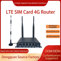 Routeur sans fil industriel 4G LTE avec carte SIM, passerelle WiFi avec ports WAN/LAN Ethernet, VPN et pare-feu pour la mise en réseau extérieure
