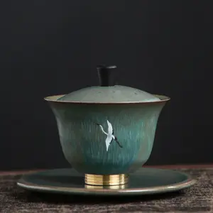 Horno horno de rui que Chengxiang gaiwan gran platillo taza de té Ceremonia de té porcelana de kung fu juego de té