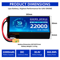Аккумулятор CALH Custom High Voltage FPV 8S 22000 мАч 30.4В, высокотоковый LiPo аккумулятор 30.4В 22Ач 30C для дронов и БПЛА