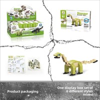 Xingle Kids - Jouet éducatif sûr pour enfants - Série dinosaures - Modèle en plastique ABS - Ensemble de blocs de construction DIY - Unisexe - Multi-âges