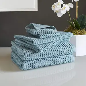 Luxe 6-delige 100% Katoenen Handdoekenset Zacht Comfortabel Met Logo Absorberende Pluche Badwashandjes Voor Spa-Thuisgebruik