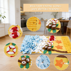 Dog Snuffle <b>Mat</b> Interactive Feeder Puzzle Pad for Smell Training Slow Eating Anxiety Relief Pet Olfactory Foraging Sniffing Pads - Product Image 4