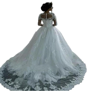 Vestidos Elegantes para Mujer, Vestido de <span class=keywords><strong>Novia</strong></span> de Manga Larga, Vestido de Gala, Vestido de <span class=keywords><strong>Novia</strong></span> de Boutique, Vestido Formal Largo Hasta el Suelo, Personalizado - Product Image 3