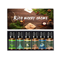 Série florale boisée fruitée fraîche 10ml*6pcs Huiles essentielles d'aromathérapie individuelles pour massage Humidificateur Diffuseur d'arômes