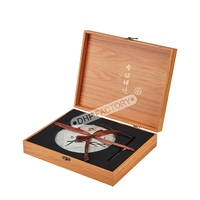 Joli emballage en carton de papier de qualité alimentaire de style chinois rouge ensemble de thé de café boîte-cadeau de luxe